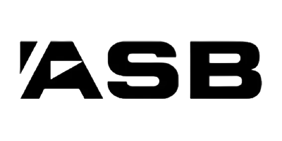 black and white ASB logo